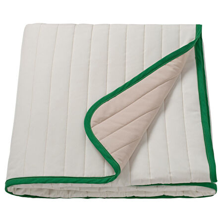 Yatak örtüsü, beyaz-bej, 260x250 cm