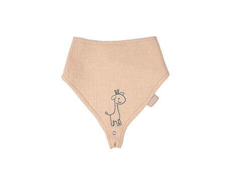 BabyJem Emzik Askılı Müslin Önlük 837 Somon