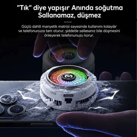 Seramik 20w Şarjlı Buz telefon soğutucu anında soğutma tüm telefonlar ile uyumlu gaming soğutucu