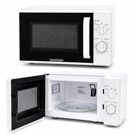 Beyaz Mikrodalga Fırın - Klasik Ön Panel - 20 Litre Kapasite 