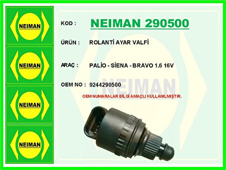 ROLANTİ AYAR VALFİ PALİO - SİENA - BRAVO 1.6 165 9244290500