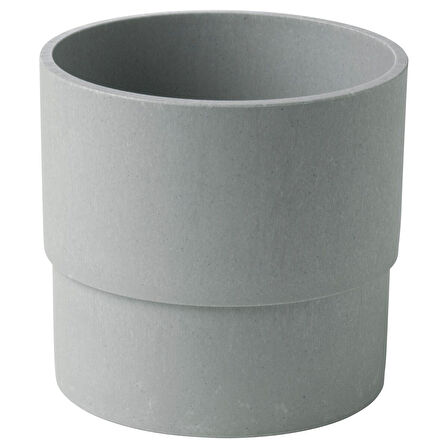 Plastik saksı, gri, 12 cm