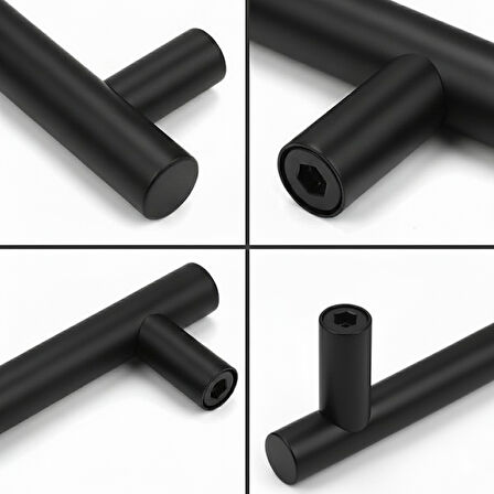 Keijo SİYAH 192mm Paslanmaz Kulp (mobilya, dolap kulbu, kulp modeli)