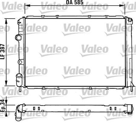 RADYATÖR MEGANE 1 1995-1999 SCENIC 2000-2003 1.6-2.0İ-1.9DTI AC MEK 585X397.5X34.5 7701352605 7700838133