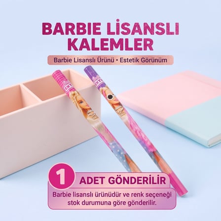BakGelAl Barbie Extra Lisanslı Versatil Kalem – Renkli Desenli Uçlu Kalem 1 Adet