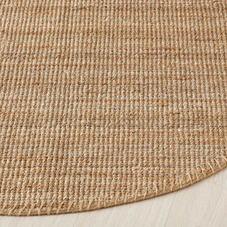 Jüt halı, natürel, 130 cm