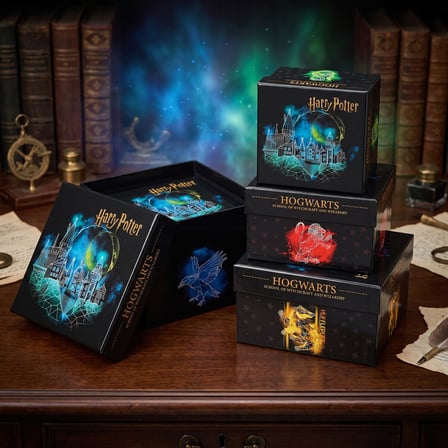 BakGelAl Harry Potter Hogwarts Lisanslı Dekoratif Saklama Kutusu – Hogwarts Constellation (Takımyıldızı) Tasarımlı