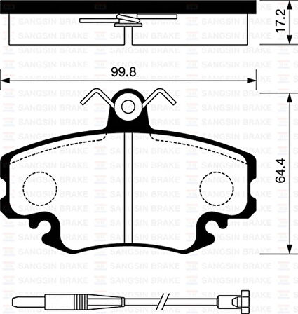 ÖN BALATA FİŞLİ RENAULT R9-R19-R21-CLIO I-2-MEGANE 1-TWINGO-LOGAN-SANDERO-SOLENZA 7711130071 7701204833 WVA21404