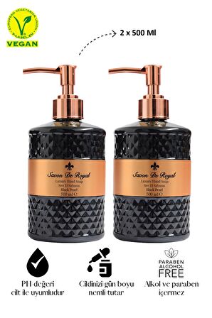 Luxury Vegan Sıvı Sabun Black Pearl 2 x 500 ml