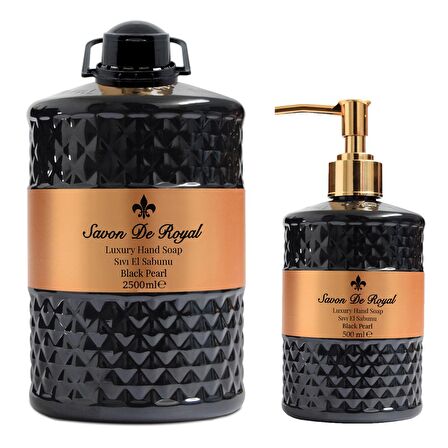Savon De Royal Luxury Vegan Sıvı Sabun Black Pearl 2,5 lt & 500 ml