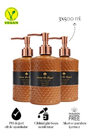 Luxury Vegan Sıvı Sabun Eden s Pearl 3 x 500 ml