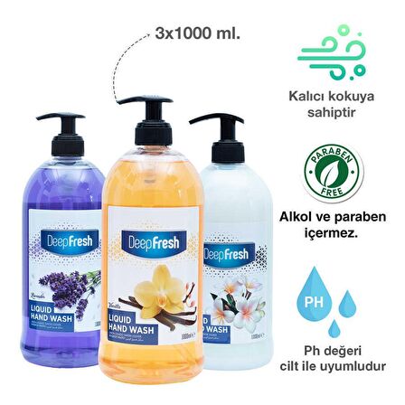 Deep Fresh Sıvı Sabun Karma Paket 3 x 1 lt