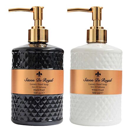 Luxury Vegan Sıvı Sabun Black ve White Pearl 500 ml x 2 Adet