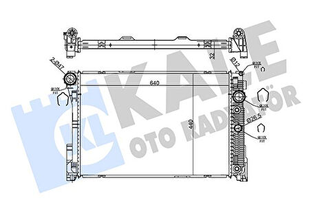 MOTOR SU RADYATORU MERCEDES GLK-CLASS 10204 2008-2015 W204 C63 AMG 2008-2014 A2045003103