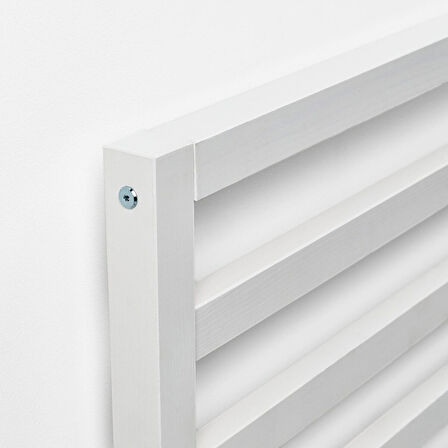 Çift kişilik karyola, beyaz vernikli, 140x200 cm