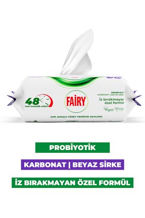 Çok Amaçlı Yüzey Temizlik Havlusu 100 Yaprak 3 Adet | Lavanta Yağlı | Beyaz Sirke Karbonat