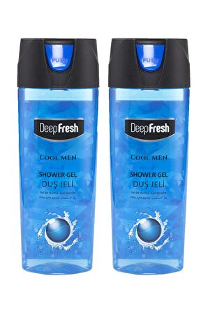 Deep Fresh Cool Men Canlandırıcı Tüm Ciltler İçin Kalıcı Kokulu Duş Jeli 2 x 500 ml