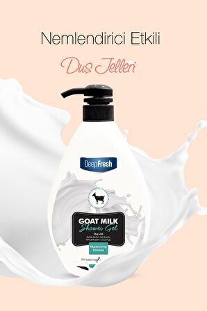 Deep Fresh Keçi Sütü Aromalı Tüm Ciltler İçin Duş Jeli 1000 ml