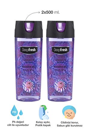 Deep Fresh Absolute Relax Tüm Ciltler İçin Kalıcı Kokulu Duş Jeli 2 x 500 ml