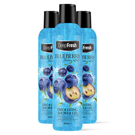 Deep Fresh Arındırıcı Duş Jeli Yaban Mersini 3 x 400 ml