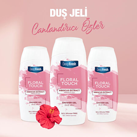 Deep Fresh Floral Touch Duş Jeli Hibiskus Özü 400ml 3 Adet