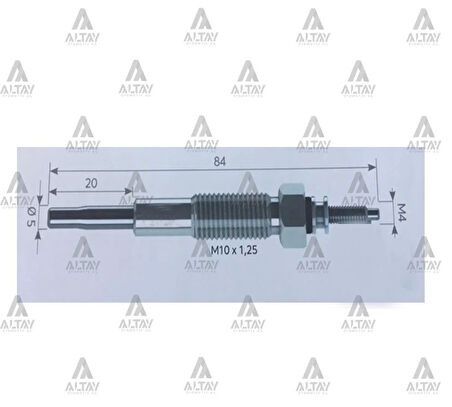 KIZDIRMA BUJİSİ (ISITMA) BESTA / CERES 2.4 / E-2200 / İŞBORA TRAKTÖR 10.5 5 S501 18 140A (10 ADET)