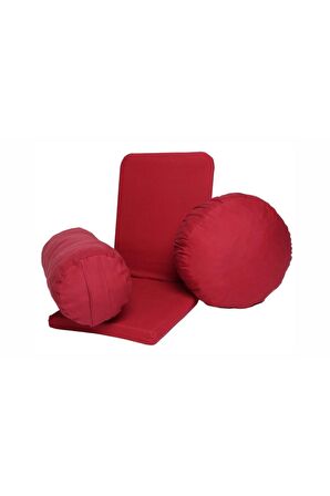 Meditasyon Sandalyesi Backjack + Bolster Minderi + Meditasyon Minderi Üçlü Set