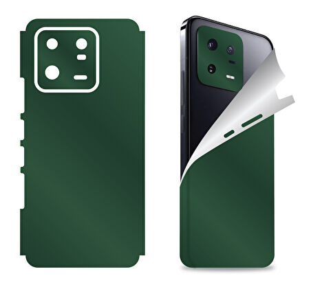 Xiaomi Mi 13 Pro için uyumlu 360 full arka ve yan kaplama koruma sticker MAT YEŞİL