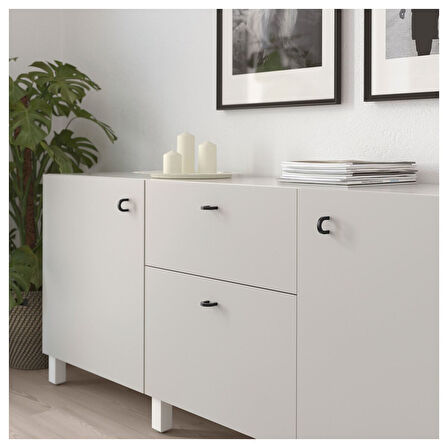 Kulp, siyah, 40 mm, 2 adet