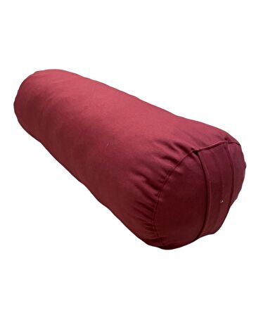 Bolster Minderi & Meditasyon Minderi / Bordo /  Antibakteriyel Duck Kumaş / İkili Set