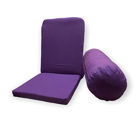 Meditasyon Sandalyesi (Backjack) & Bolster Minderi / Antibakteriyel Duck Kumaş - 2'li Set