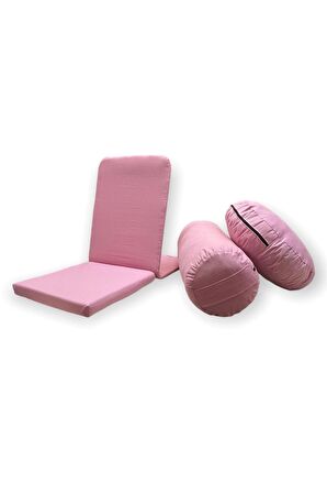 Meditasyon Sandalyesi (backjack) & Bolster Minderi / Meditasyon Minderi 3'lü Set