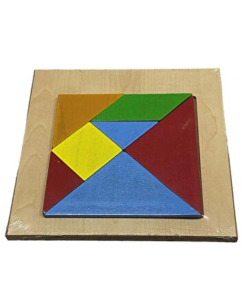 7 Parça Ahşap Tangram / Eğitici Çocuk Oyuncağı / Çocuk Zeka Gelişim Oyunu / Puzzle