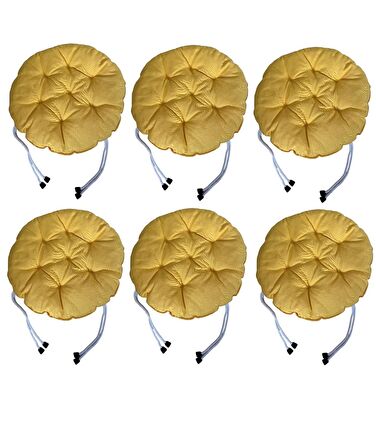 Yuvarlak Tabure Minderi - Puf Minder 6 Adet - 40 CM Çapında