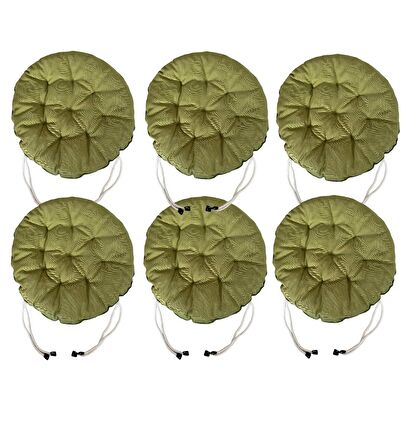 Yuvarlak Tabure Minderi - Puf Minder 6 Adet - 40 CM Çapında
