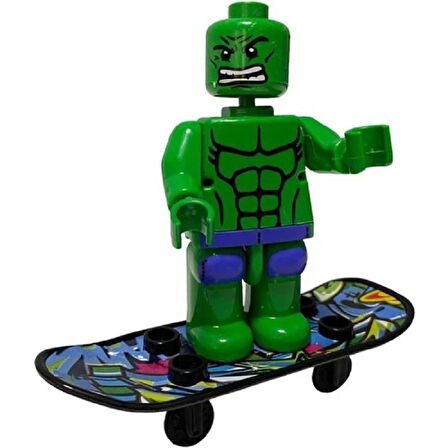 Heroes Karakter Kaykaylı Lego Oyuncak Yenilmezler Kaykaylı Hulk Figür Lego Oyuncak