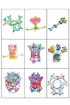 Kelebek Puzzle Yapboz Eğitici Çubuklar Koordinasyon ve Mantık Oyunu - 240 Parça Kutulu