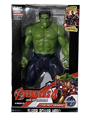 Işıklı Hulk Karakteri Avengers 4 Hulk Karakteri - Işıklı Yenilmez Kahraman Hulk 20 Cm Kutulu