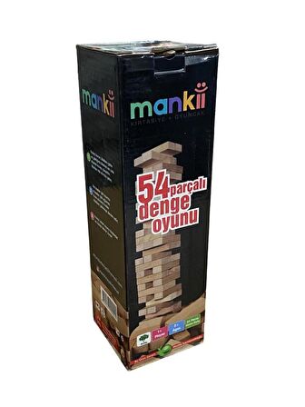 54 Parça Ahşap Jenga Denge Oyunu 