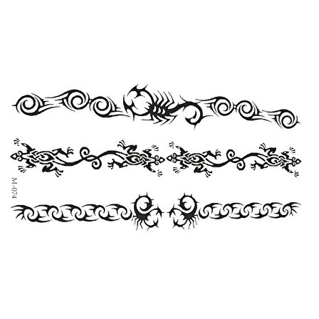 Geçiçi Dövme - Unisex Bel, Kol, Bacak Geçici Dövme - 3 Farklı Model - Temporary Tattoo