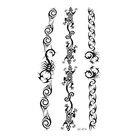 Geçiçi Dövme - Unisex Bel, Kol, Bacak Geçici Dövme - 3 Farklı Model - Temporary Tattoo