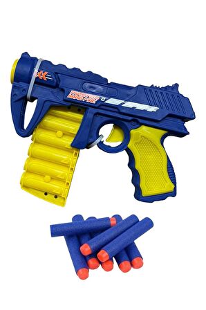 Sünger Dart Atan Tabanca - Çoklu Şarjörlü Soft Nerf Mermi Atan Rapid Tabanca - Master Rapid Fire 8