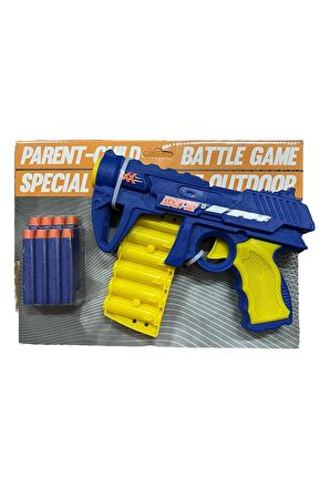 Sünger Dart Atan Tabanca - Çoklu Şarjörlü Soft Nerf Mermi Atan Rapid Tabanca - Master Rapid Fire 8