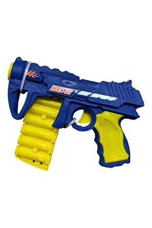 Sünger Dart Atan Tabanca - Çoklu Şarjörlü Soft Nerf Mermi Atan Rapid Tabanca - Master Rapid Fire 8