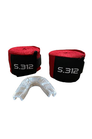 Kickboks & Muay Thai Ayak Bilek Çorabı Ayak Bilek Koruyucu - Bandaj - Silikon Dişlik - 3'lü Set