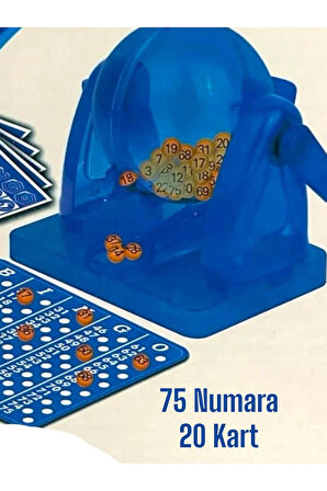 Bingo Lotto Oyunu - Bingo Oyunu - Çevirmeli 75 Numaralı 20 Kartlı Bingo Oyunu