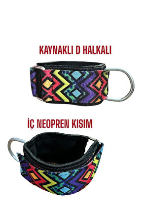 Ayak Bilek Kayışı Ayak Çekiş Aparatı Direnç Egzersiz Lastiği Çekme Aparatı Dijital Baskılı 1 Çift