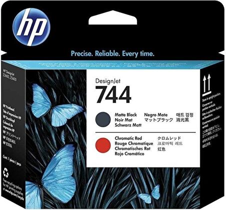 Hp 744-F9J88A Mat Siyah-Kromatik Kırmızı Orjinal Baskı Kafası