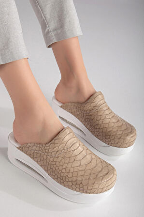 Ortopedik Sabo Terlik Doktor Hemşire Hastane Aşçı Terliği Kadın Vizon