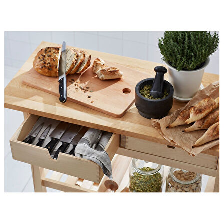 Servis arabası, huş, 100x43x90 cm